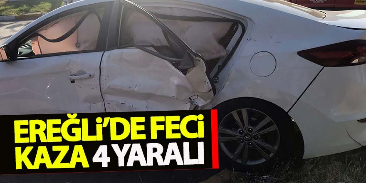 Ereğli’de otomobiller çarpıştı; 4 yaralı
