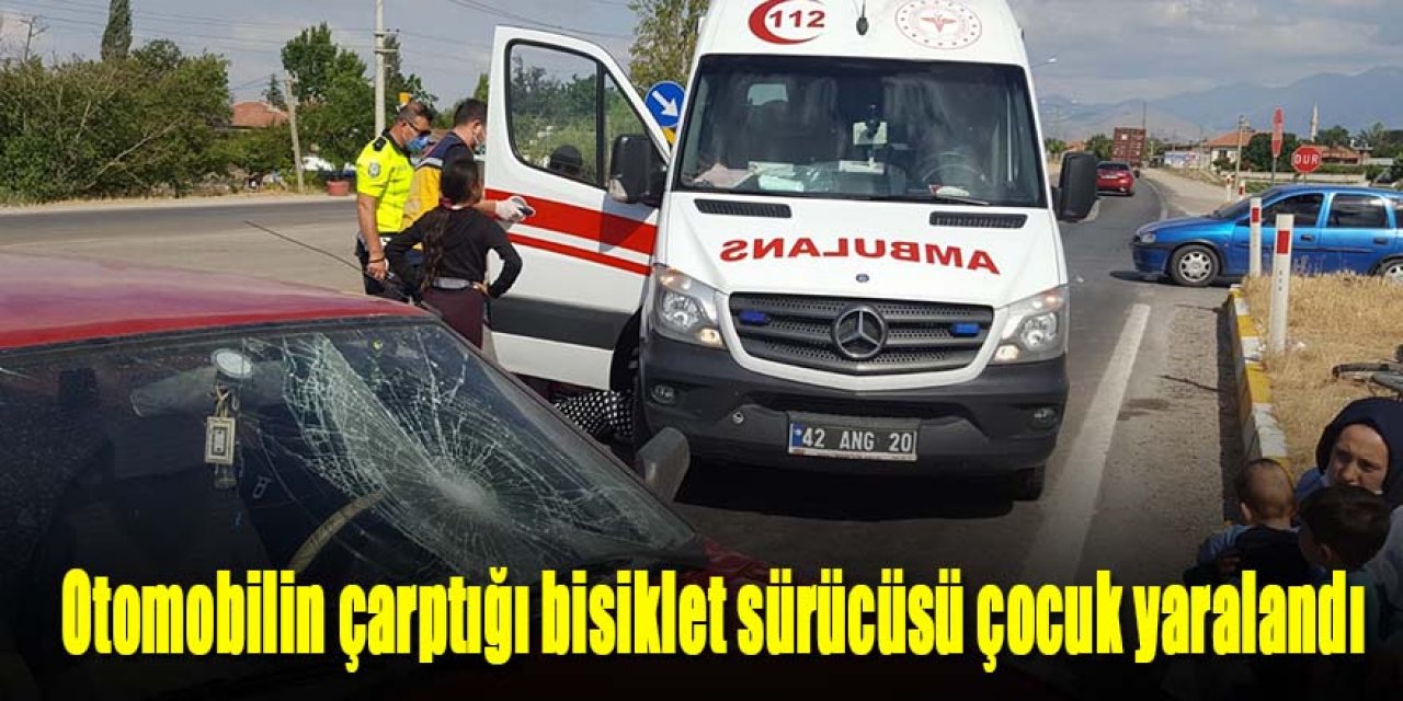 Otomobilin çarptığı bisiklet sürücüsü yaralandı