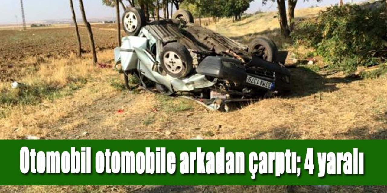 Önündeki otomobile çarpıp taklalar attı: 4 yaralı