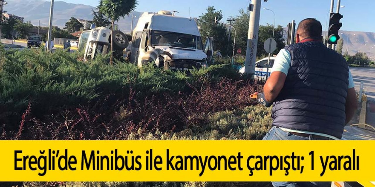 Fidanlık kavşağında trafik kazası : 1 yaralı