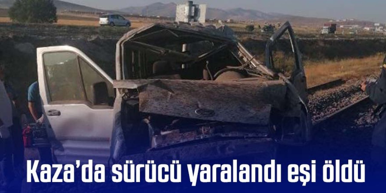 Hafif ticari araç takla attı; sürücü yaralandı, eşi öldü