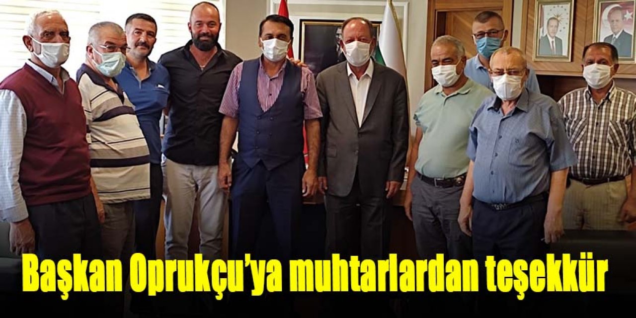 Muhtarlar mahallelerine yapılan hizmetler için teşekkür etti