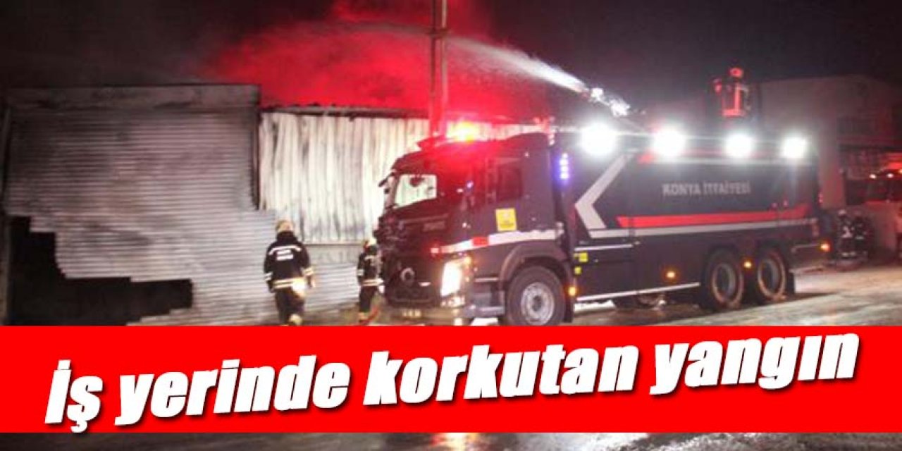 Yalıtım malzemesi bulunan iş yerinde korkutan yangın