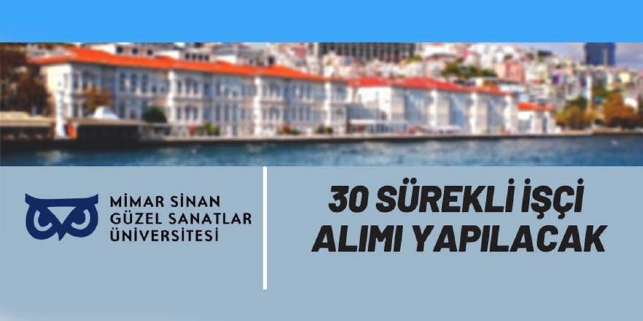 30 sürekli işçi alım ilanı