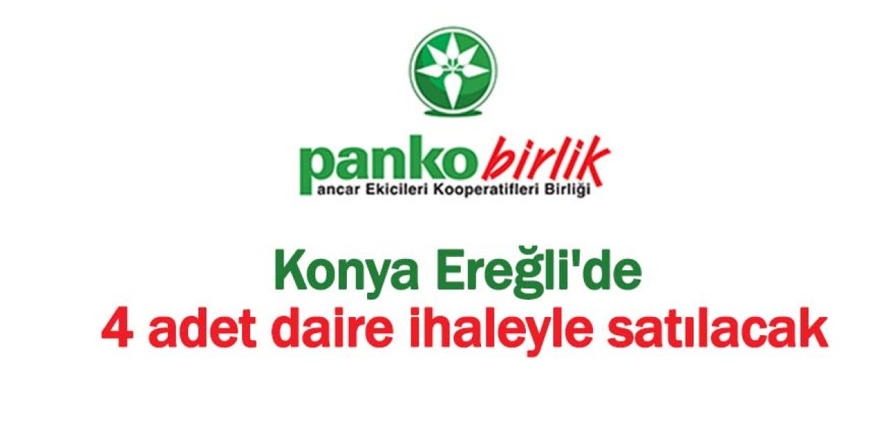 Konya Ereğli'de 4 adet daire ihaleyle satılacak