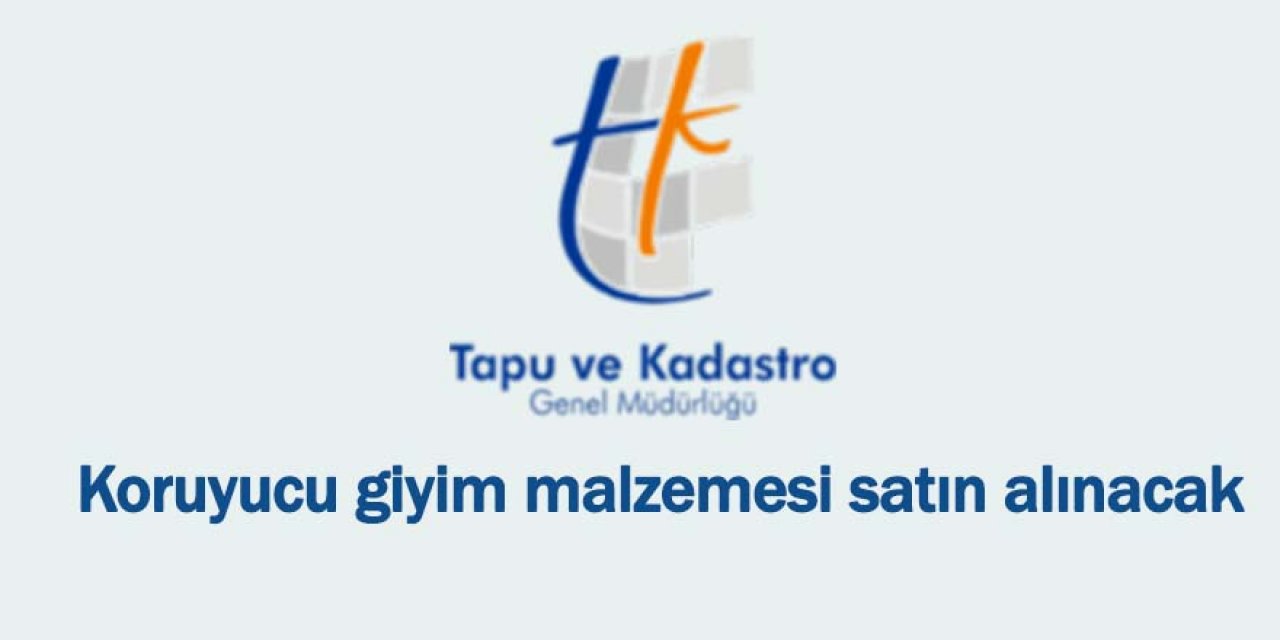 Koruyucu giyim malzemesi satın alınacak