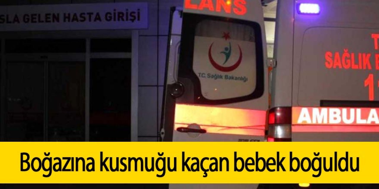 Boğazına kusmuğu kaçan bebek boğuldu