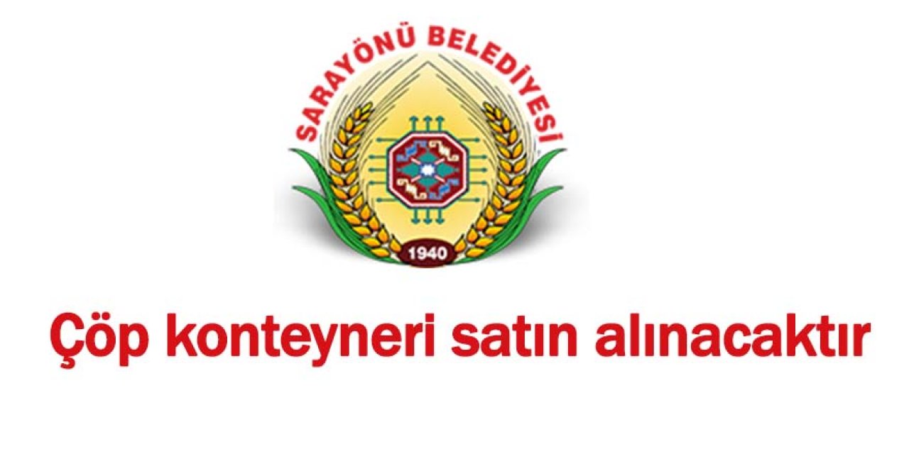 Çöp konteyneri satın alınacak