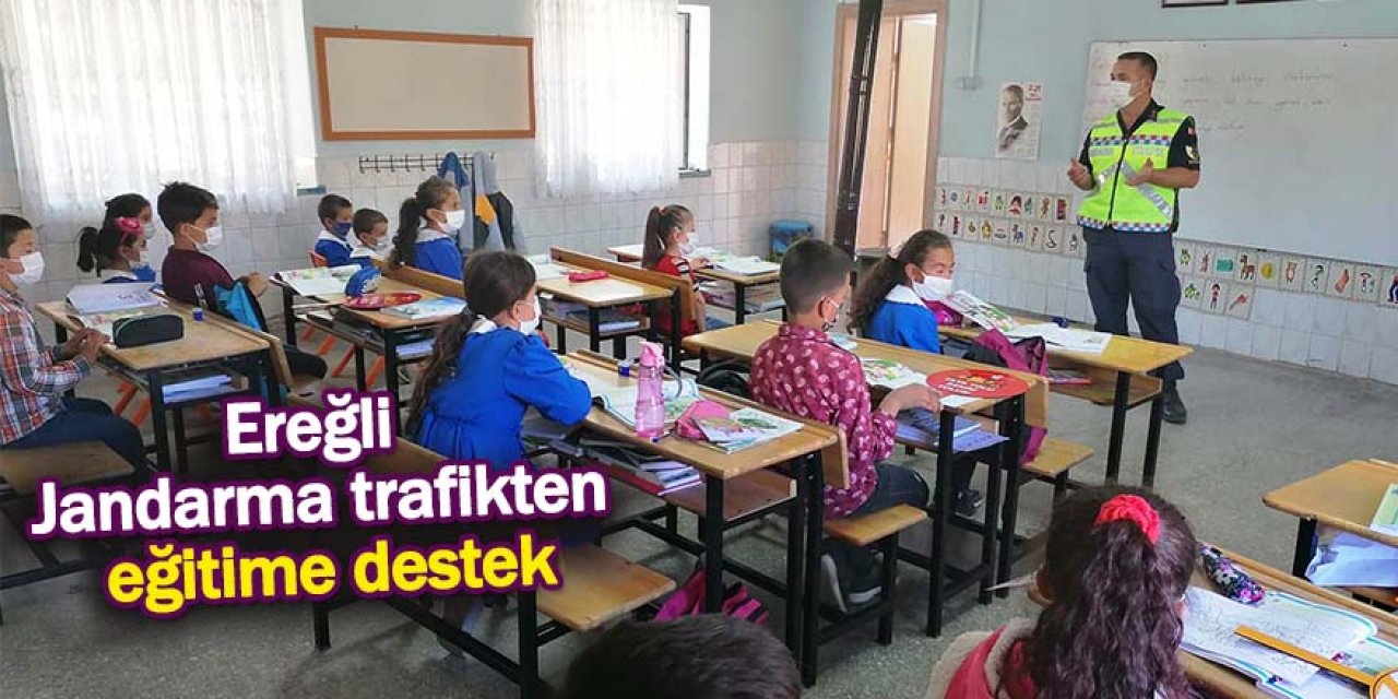 Ereğli Jandarma trafikten eğitime destek