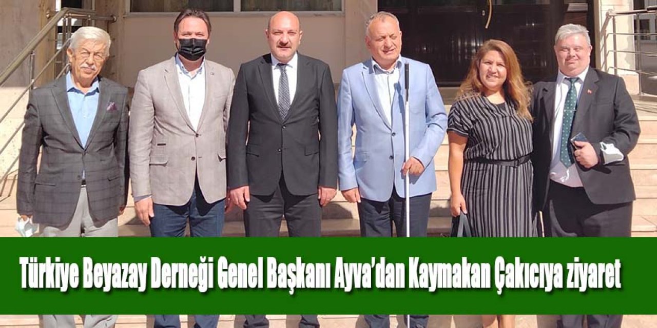TÜRKİYE BEYAZAY DERNEĞİ GENEL BAŞKANI LOKMAN AYVA’DAN KAYMAKAM ÇAKICI’YA ZİYARET