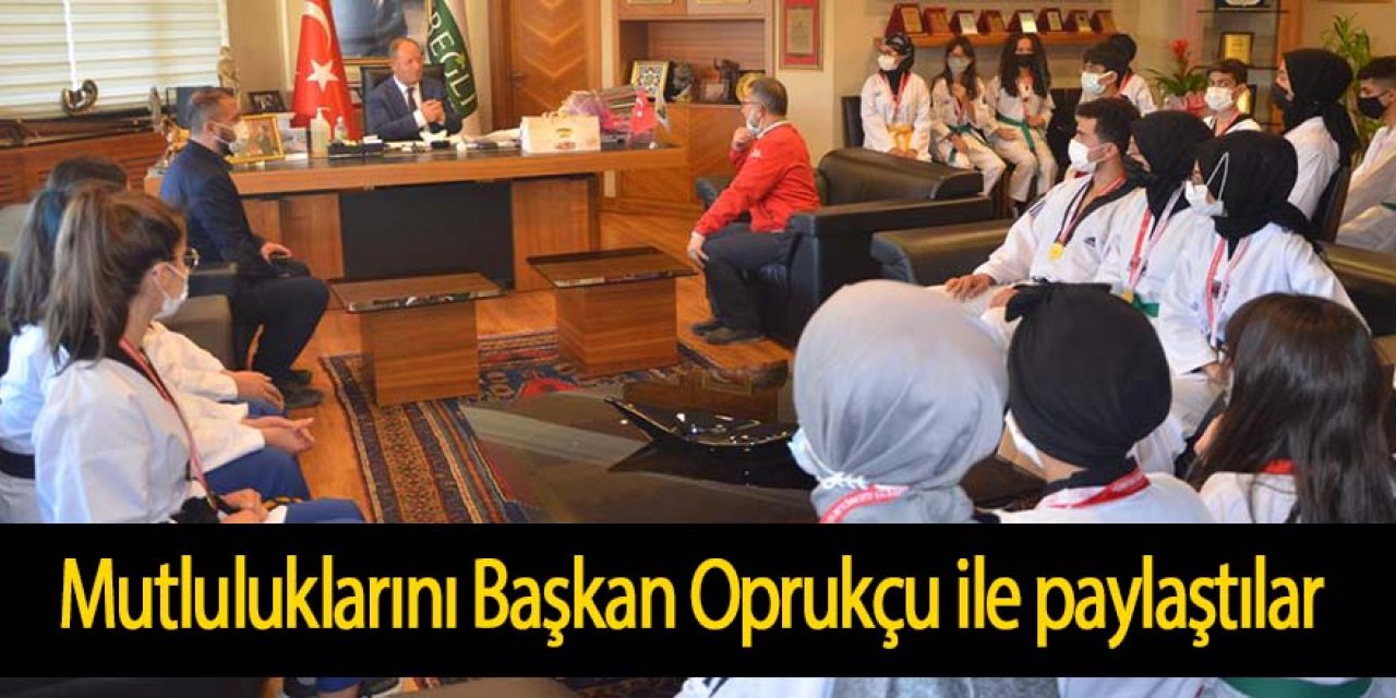 Mutluluklarını Başkan Oprukçu ile paylaştılar