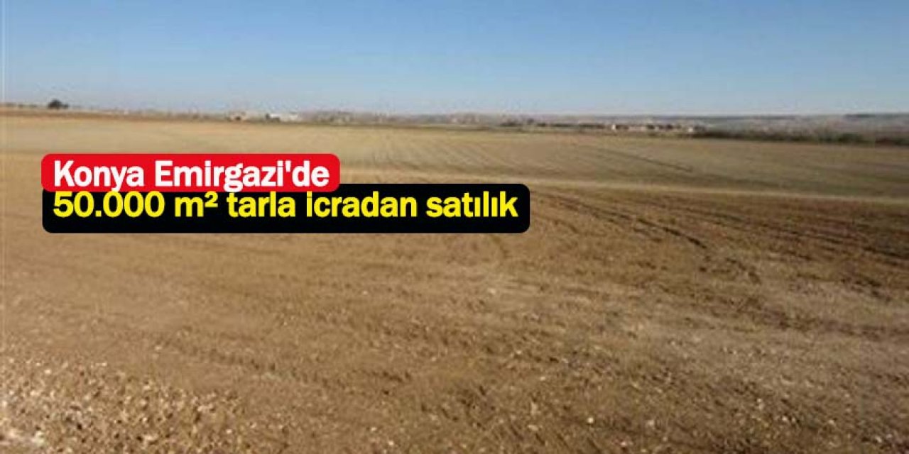 Konya Emirgazi'de 50.000 m² tarla icradan satılık