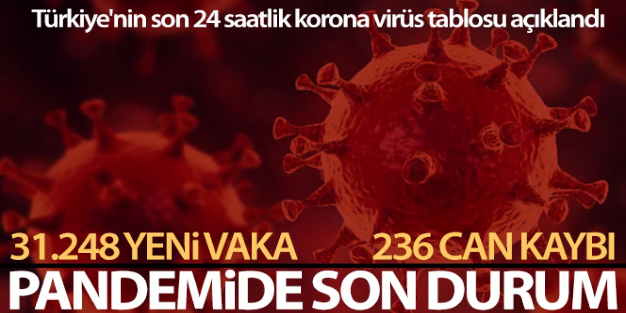 Son 24 saatte korona virüsten 236 kişi hayatını kaybetti