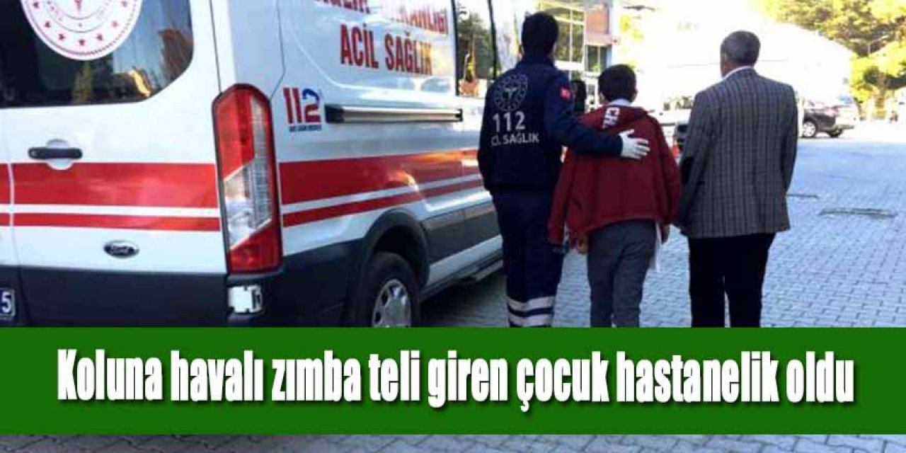 Koluna havalı zımba teli giren çocuk hastanelik oldu