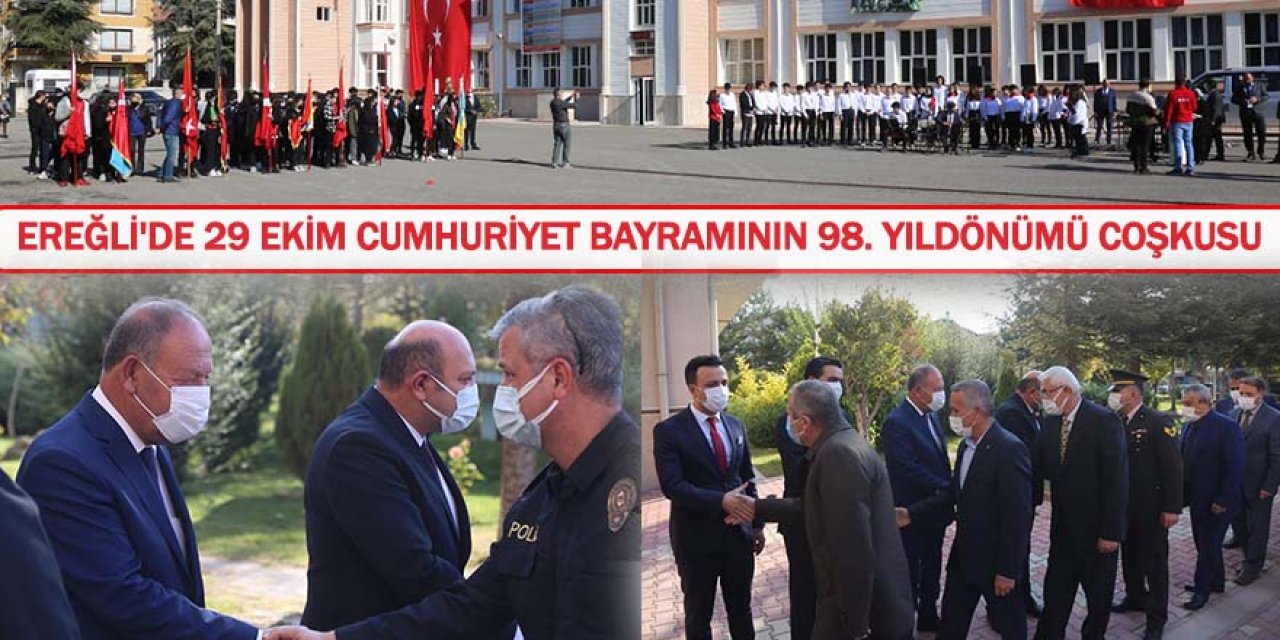 Ereğli'de 29 Ekim Cumhuriyet Bayramının 98. Yıldönümü Coşkusu