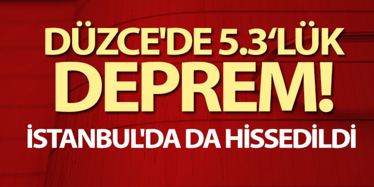 Düzce'de korkutan deprem! İstanbul'da da hissedildi