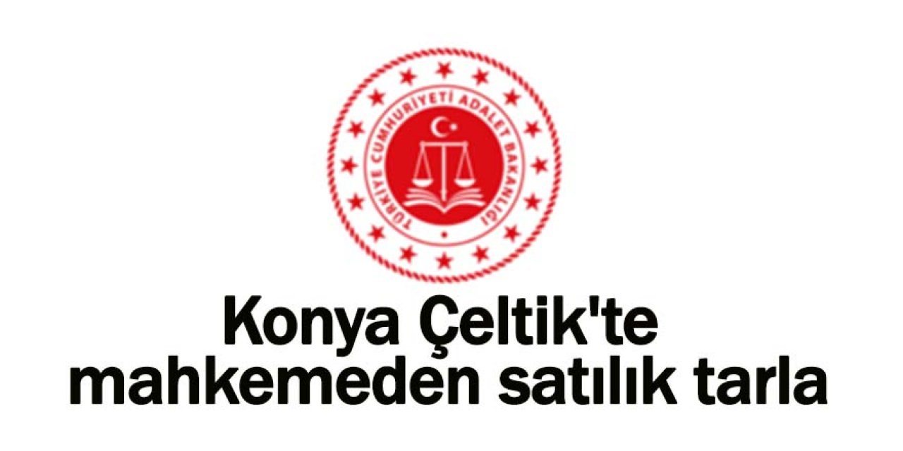 Konya Çeltik'te 45.000 m² tarla mahkemeden satılık