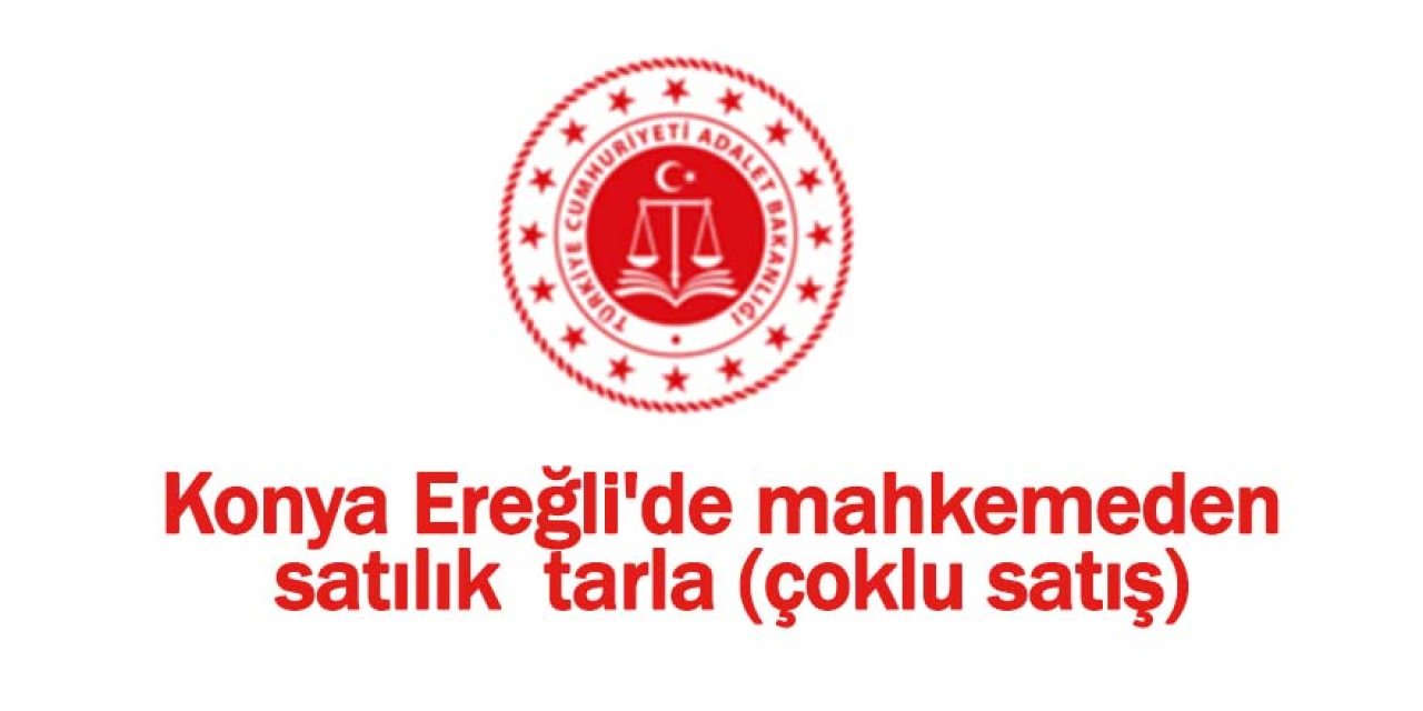 Konya Ereğli'de mahkemeden satılık  tarla (çoklu satış)