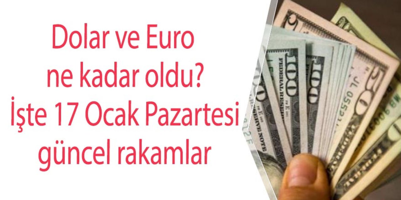 Dolar ve Euro ne kadar oldu? İşte 17 Ocak Pazartesi güncel rakamlar