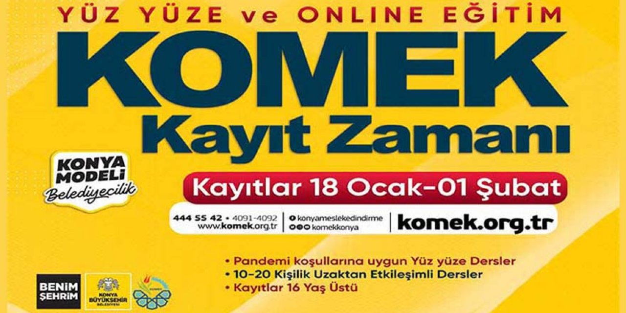 KOMEK ve ASEM’de Kayıt Zamanı