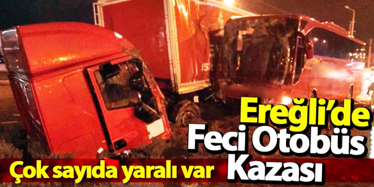 YOLCU OTOBÜSÜ İLE TIR ÇARPIŞTI: 11 YARALI