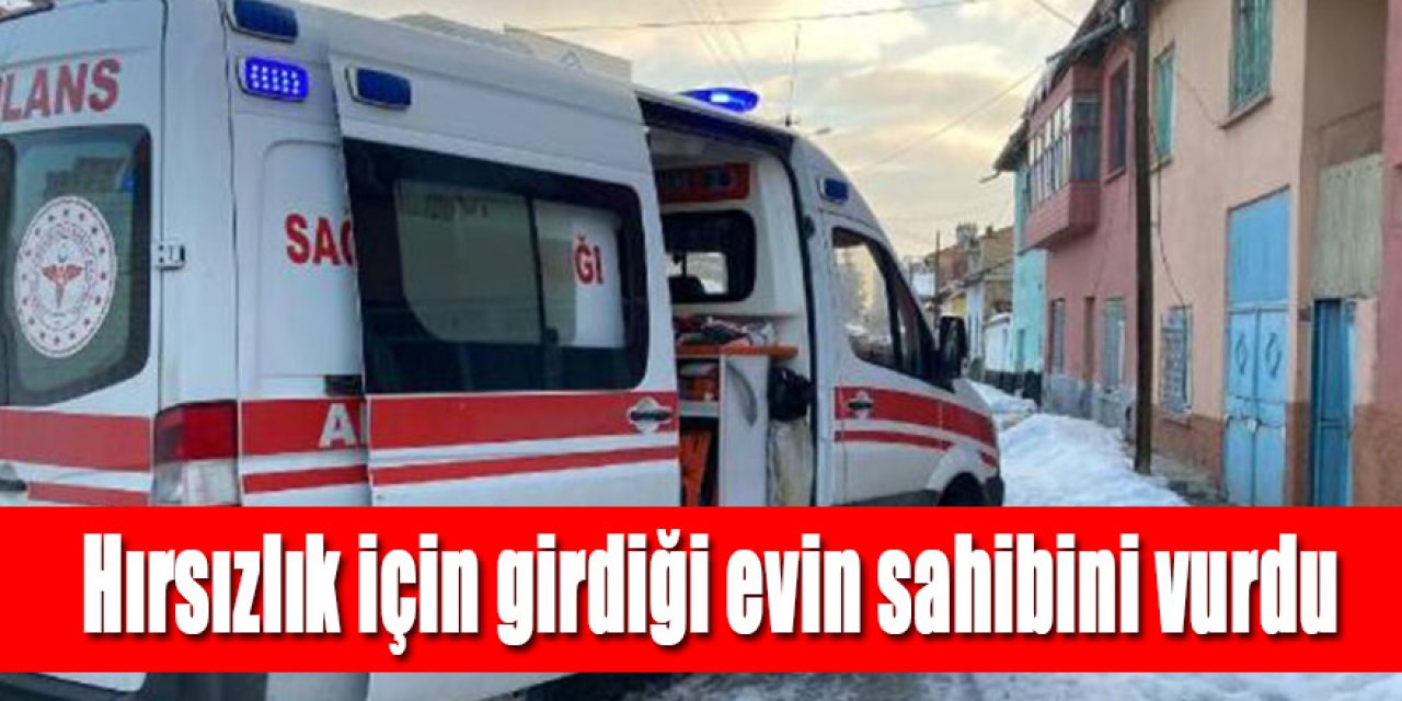 Hırsız evin sahibini bacağından yaraladı