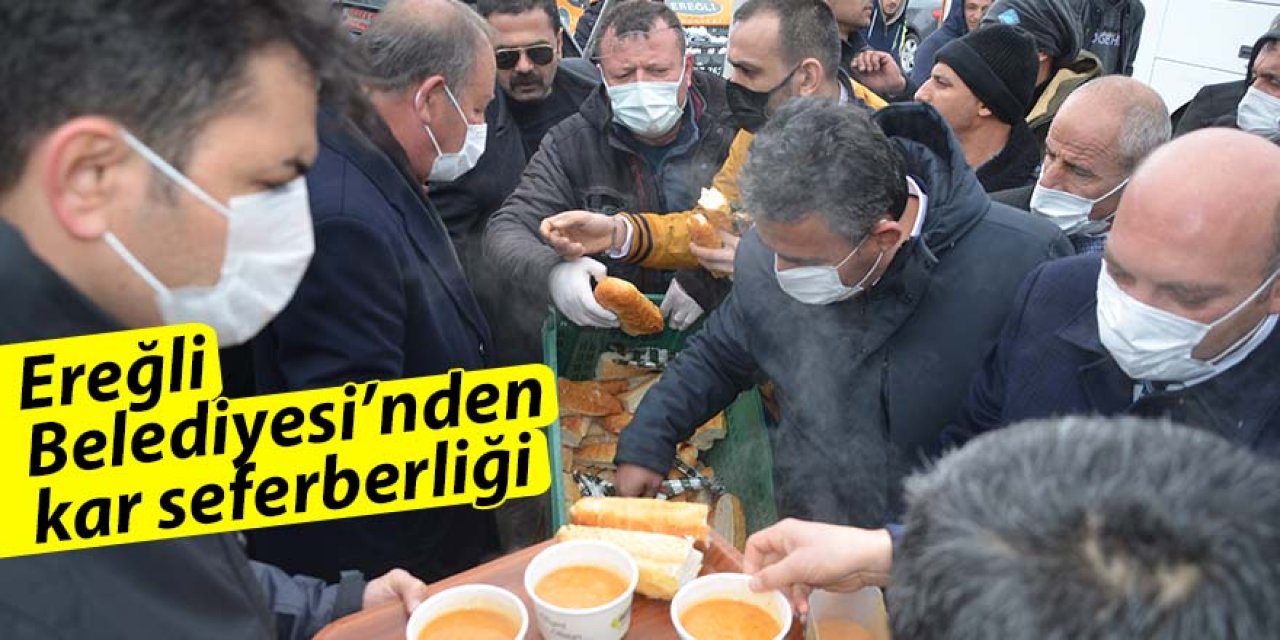 Ereğli Belediyesi’nden kar seferberliği