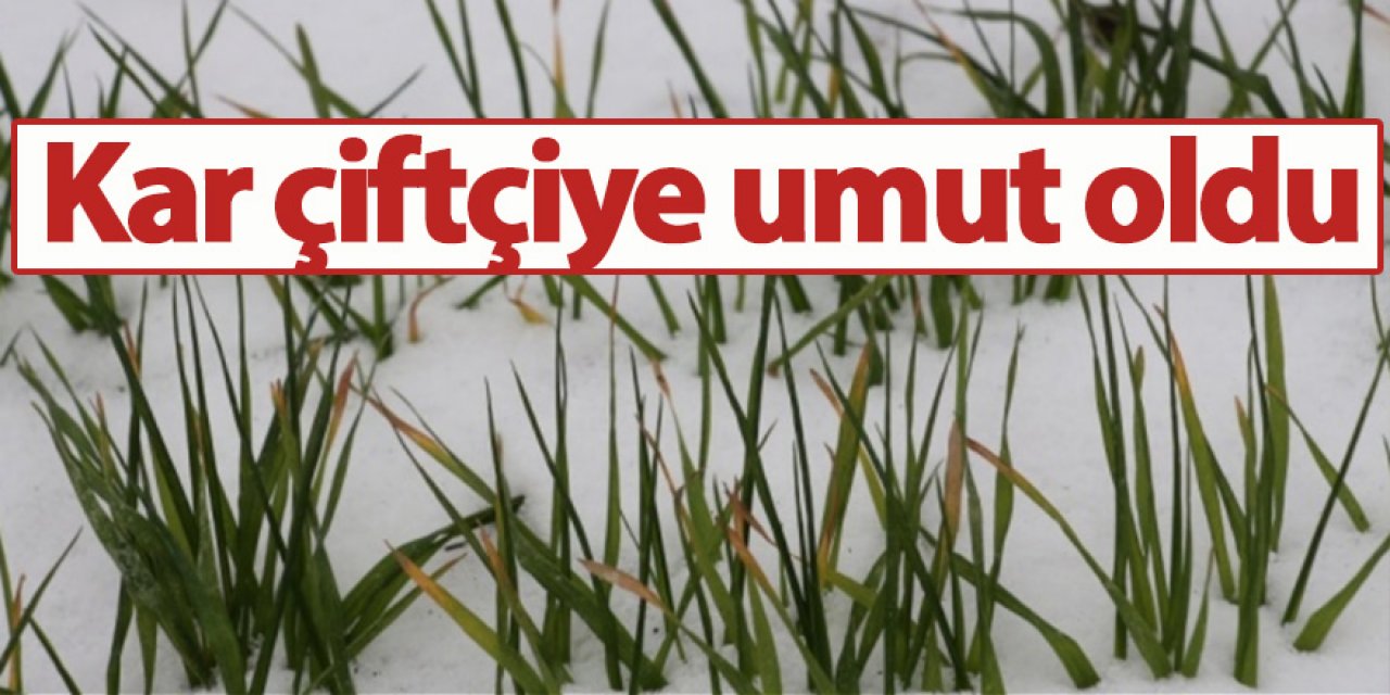 Sarıca, kar çiftçimize umut oldu