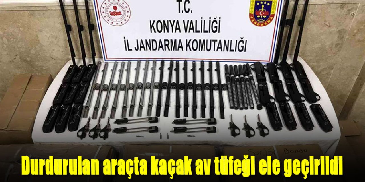 Durdurulan araçta kaçak av tüfeği ele geçirildi