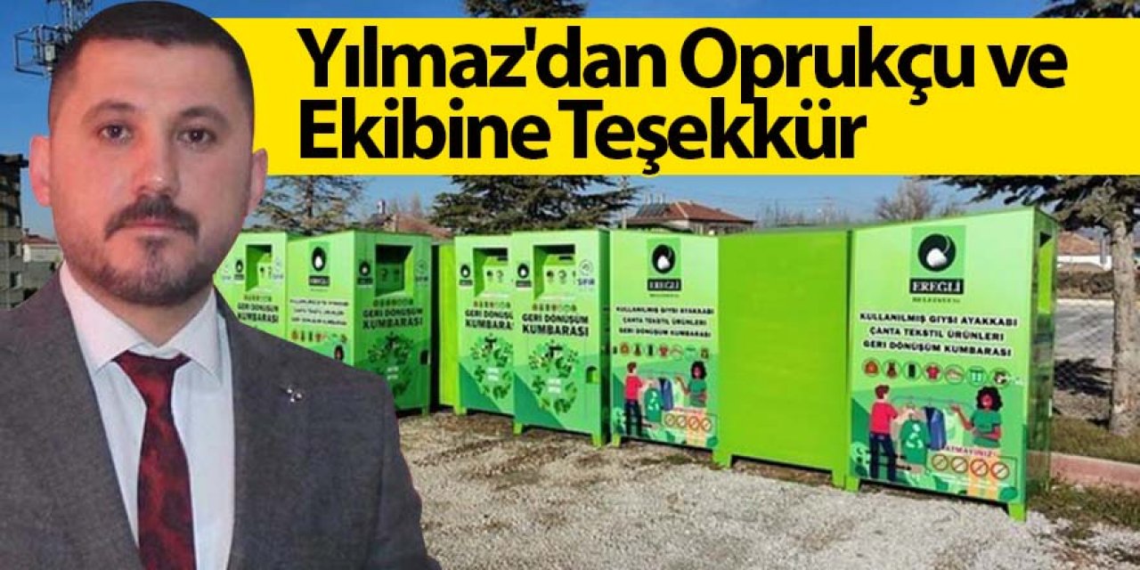Yılmaz'dan Oprukçu ve Ekibine Teşekkür