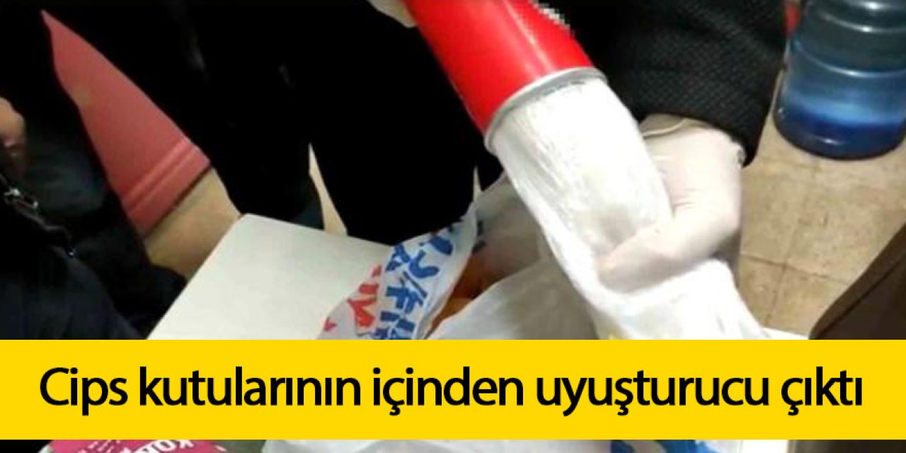 Cips kutularının içinden uyuşturucu çıktı