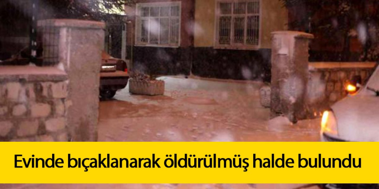 Evinde bıçaklanarak öldürülmüş halde bulundu