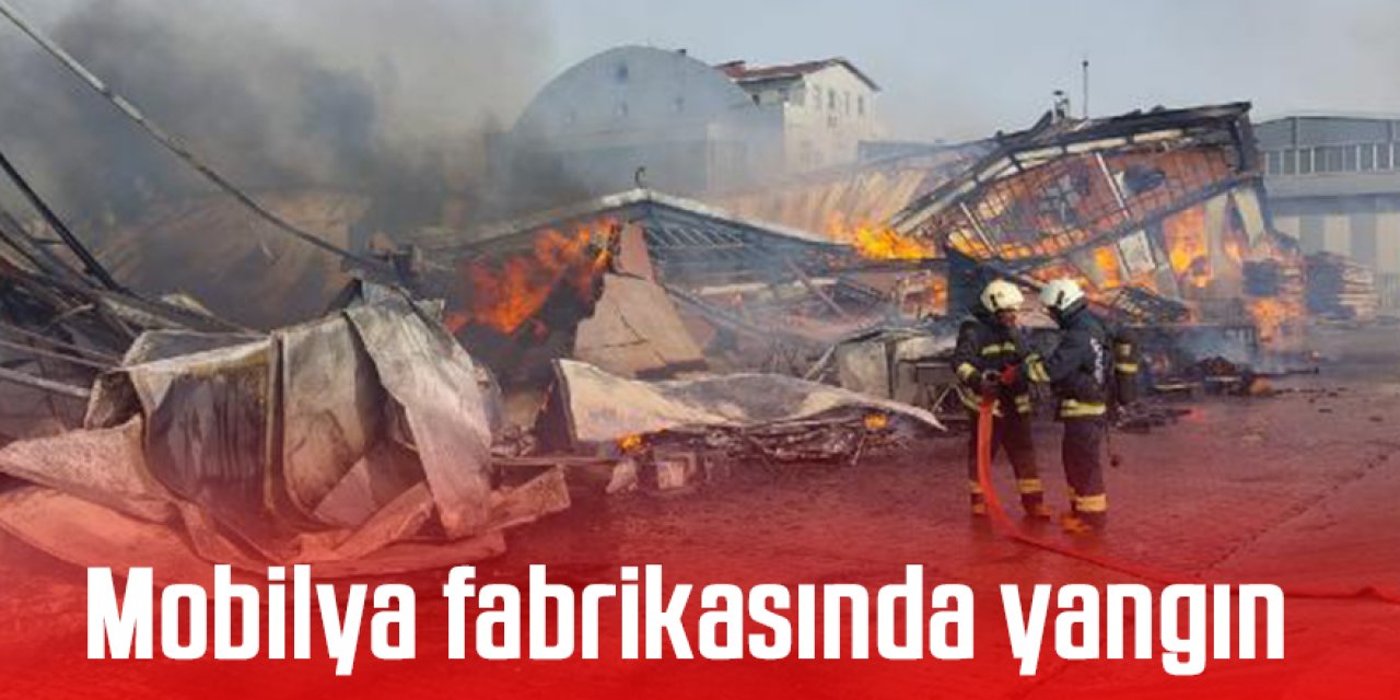 Mobilya fabrikasında yangın