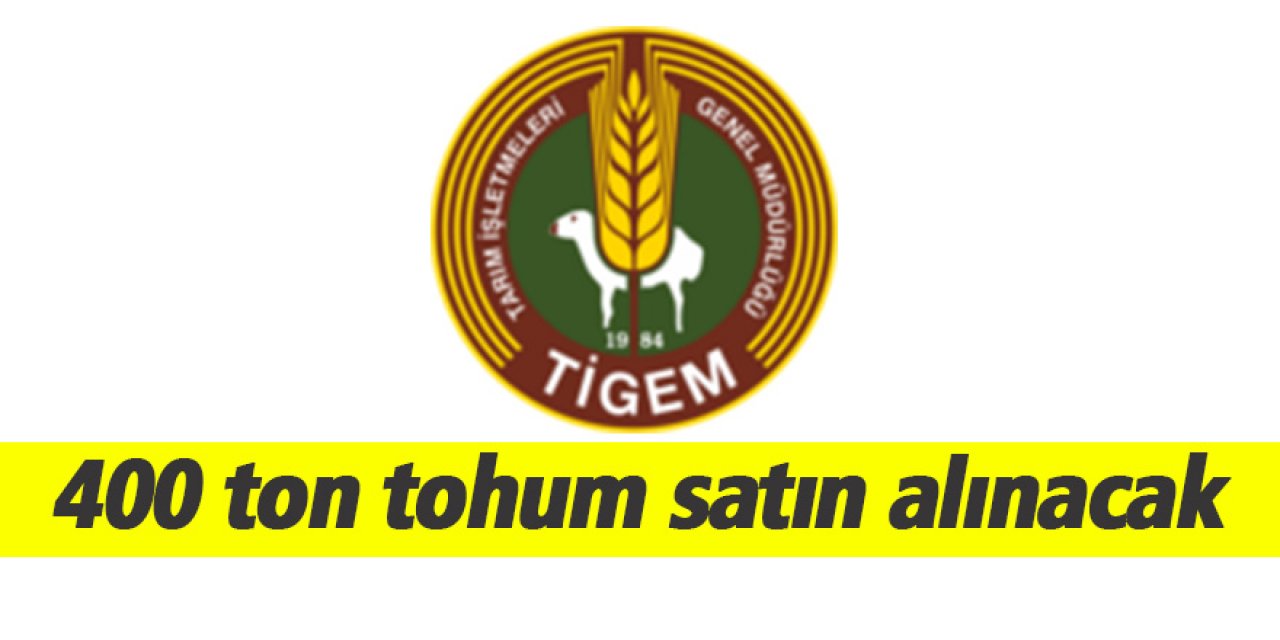 400 ton tohum satın alınacak