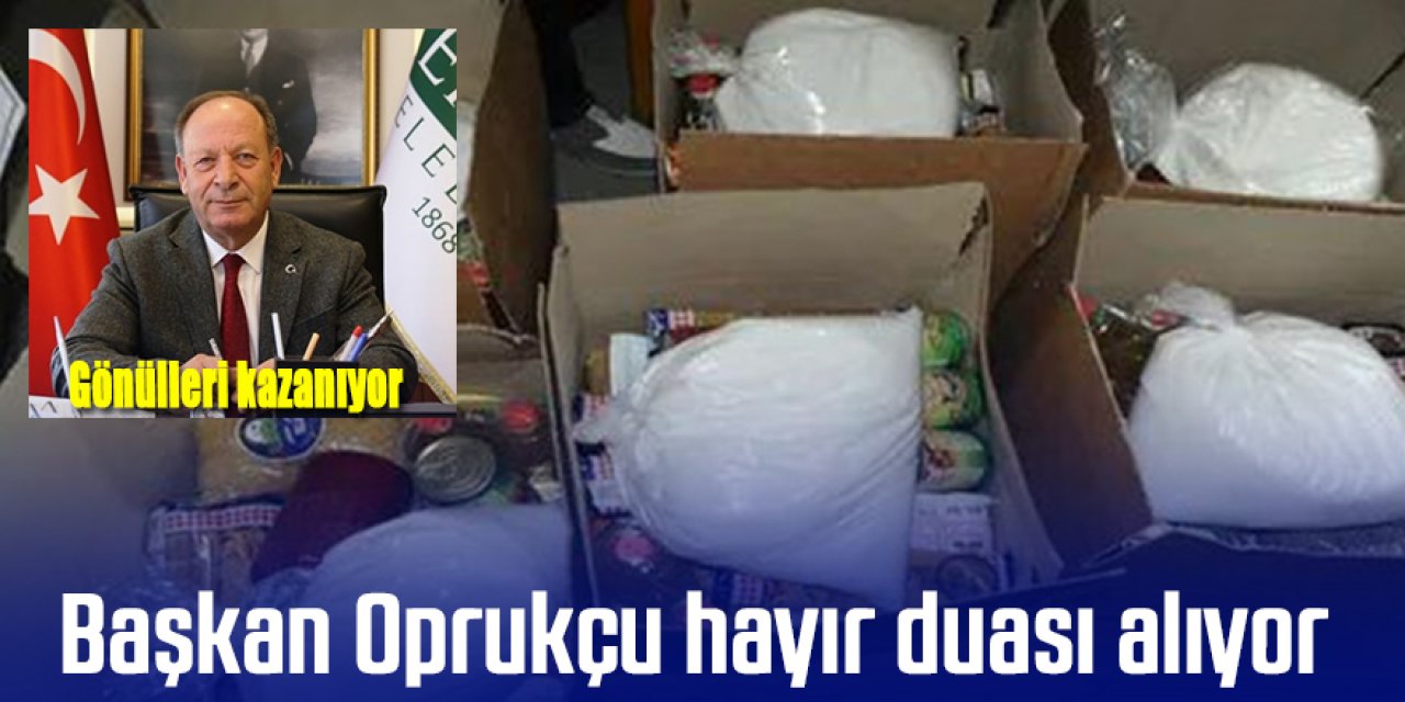 Başkan Oprukçu hayır duası alıyor