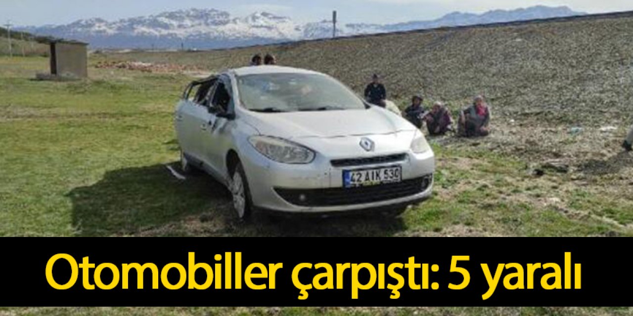 Otomobiller çarpıştı: 5 yaralı