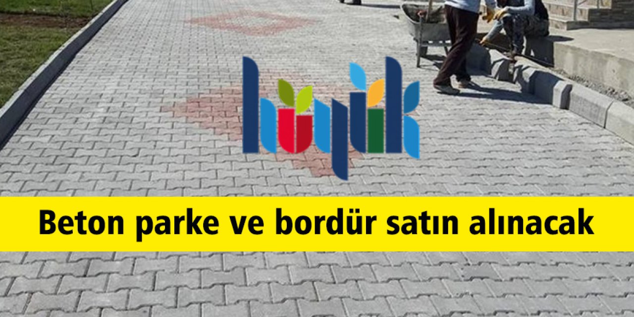 Beton parke ve bordür satın alınacak