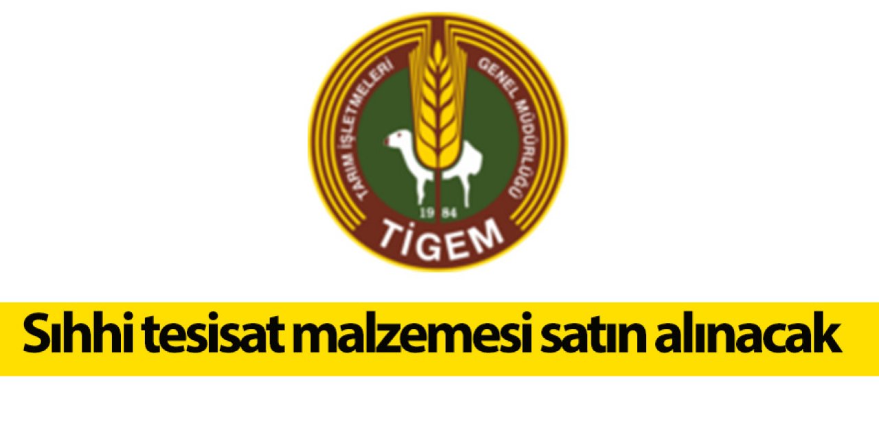 Sıhhi tesisat malzemesi satın alınacak