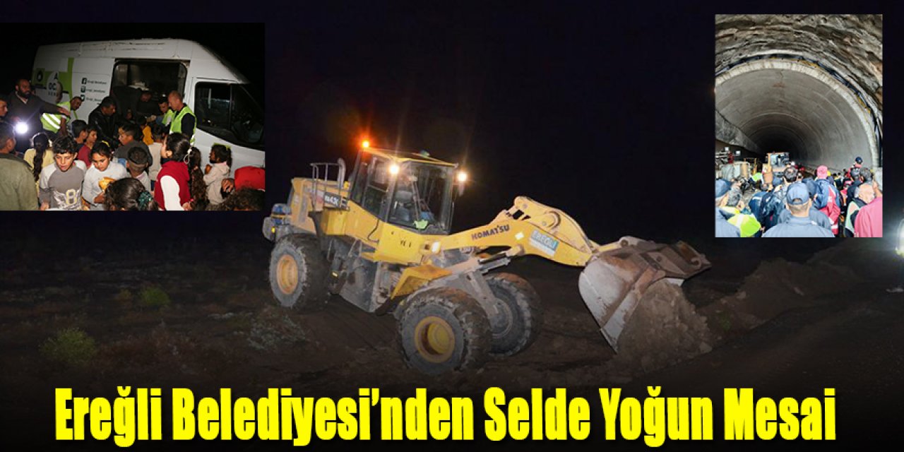 Ereğli Belediyesi’nden Selde Yoğun Mesai