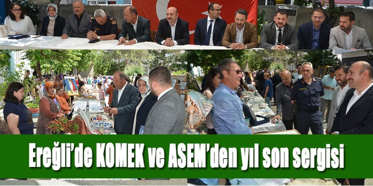Ereğli’de KOMEK ve ASEM kurs merkezlerinin yıl son sergisi açıldı