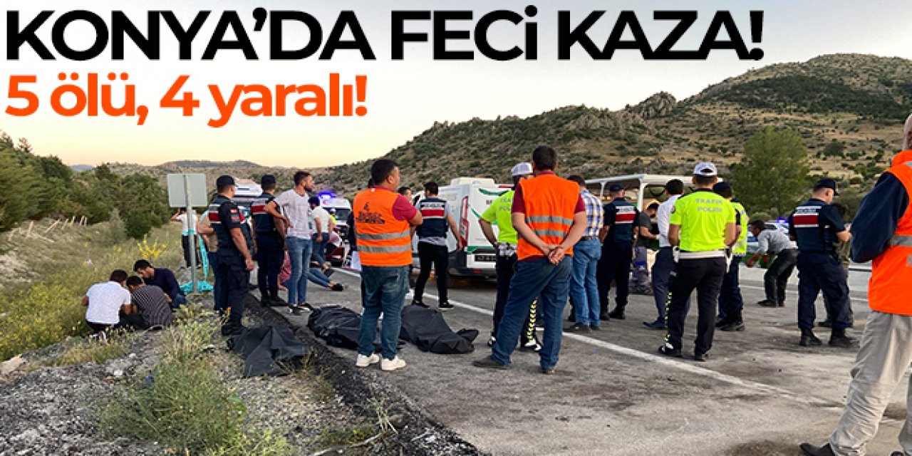 İki otomobil çarpıştı: 5 ölü, 4 yaralı