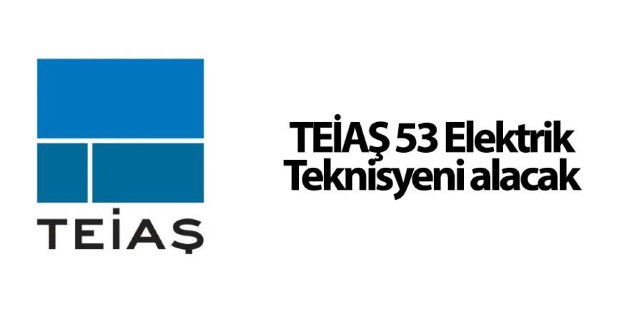 TEİAŞ 53 Elektrik Teknisyeni alacak