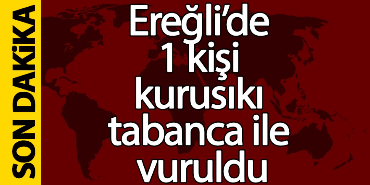 Ereğli’de 1 kişi kurusıkı tabanca ile vuruldu
