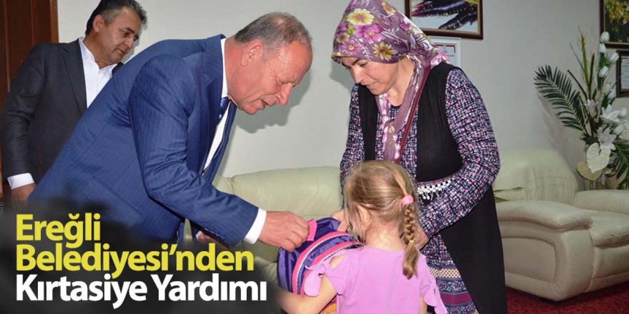 Ereğli Belediyesi’nden Kırtasiye Yardımı