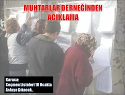 Seçmen listeleri 10 Ocakta askıya çıkıyor