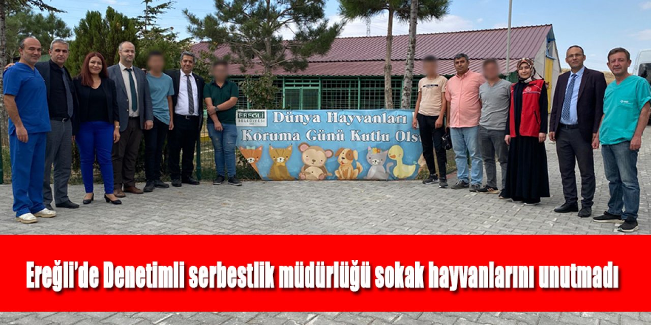 KONYA EREĞLİ DENETİMLİ SERBESTLİK MÜDÜRLÜĞÜ  SOKAK HAYVANLARINI UNUTMADI
