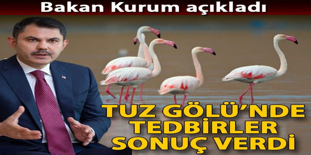 Bakan Kurum: Tuz Gölü'nde aldığımız tedbirler sonuç verdi