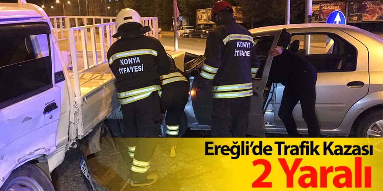 Kültür Merkezi önünde trafik kazası 2 yaralı