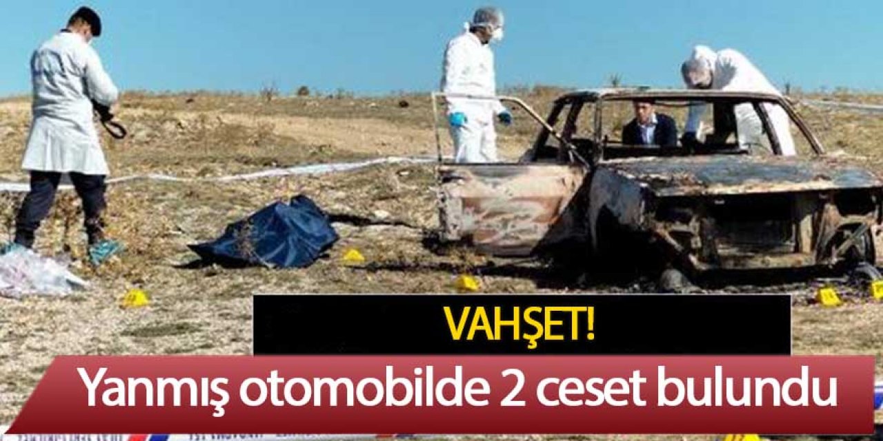 Vahşet! Yanmış otomobilde 2 ceset bulundu