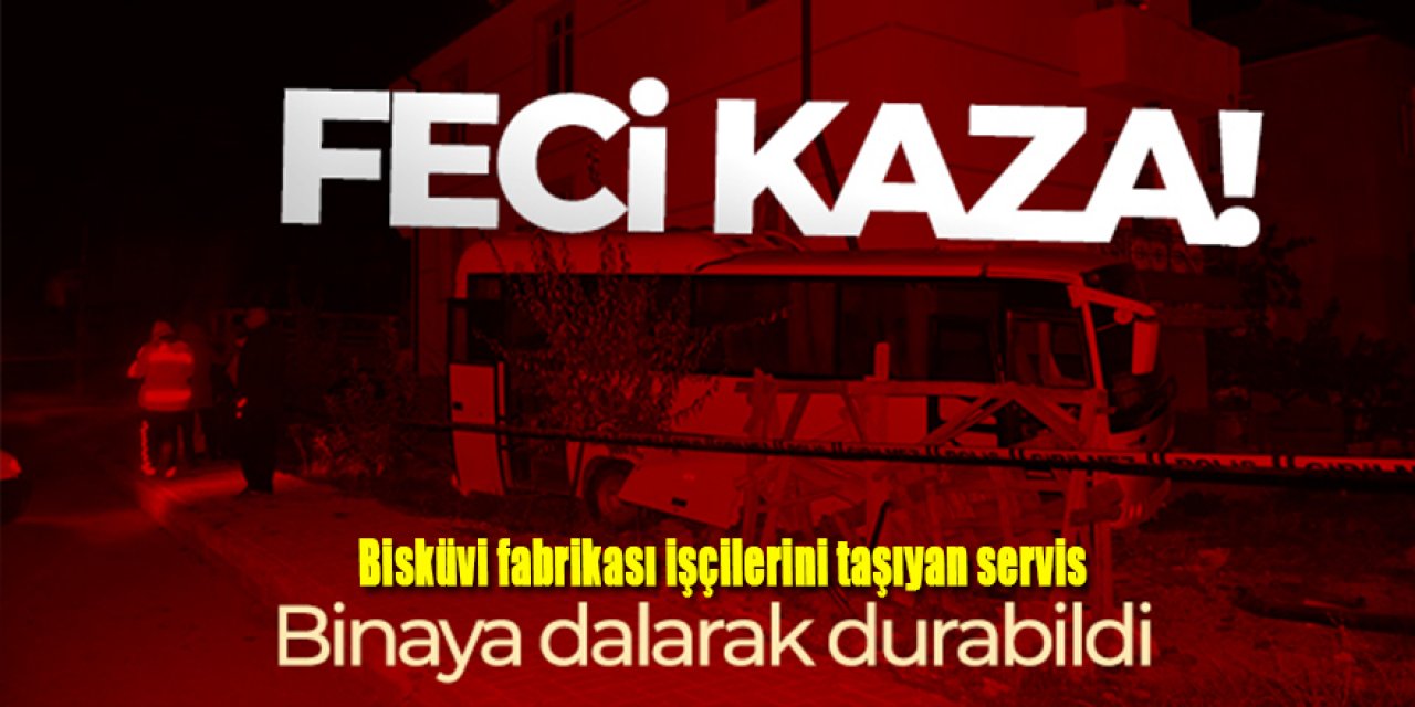 Kamyonet ile çarpışan işçi midibüsü binaya çarparak durabildi: 12 yaralı